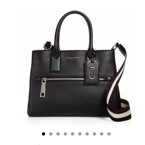 Tote and matching wallet: Black Marc Jacobs Gothem City leather